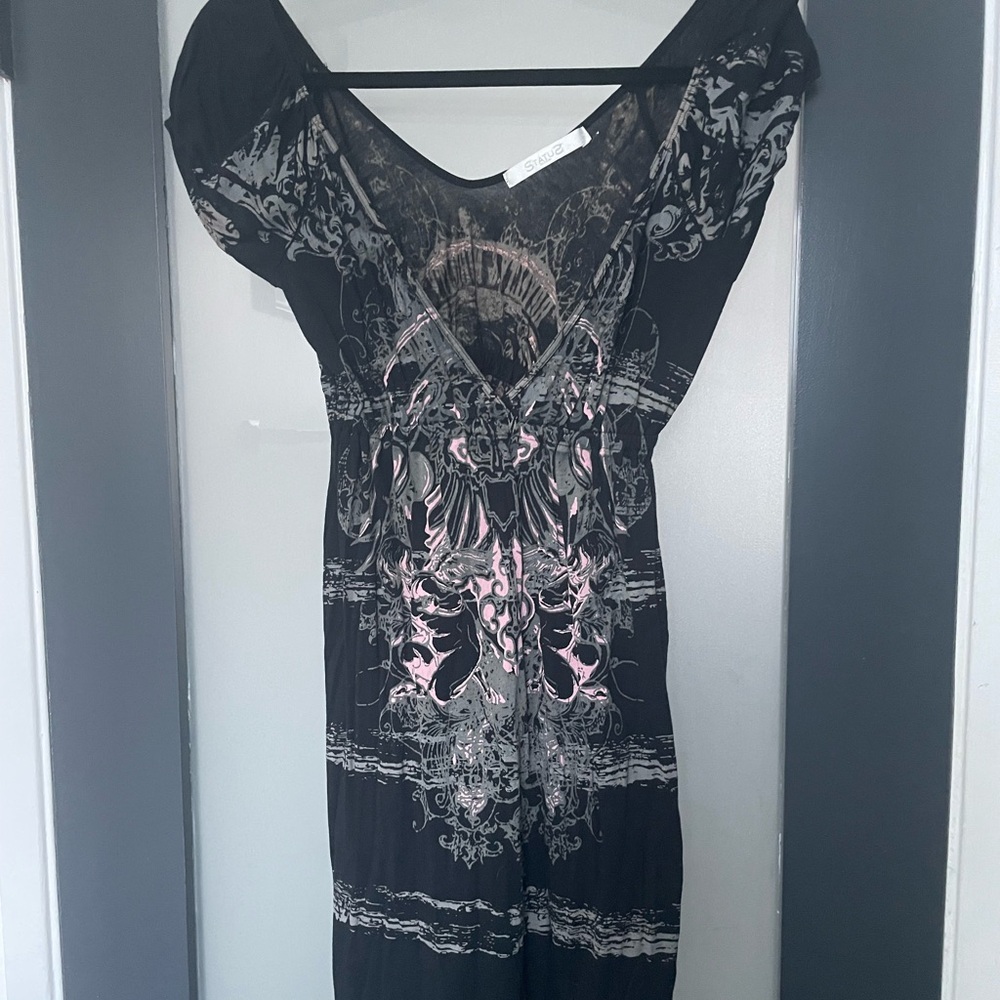 L*Space Black and Pink Maxi Dress